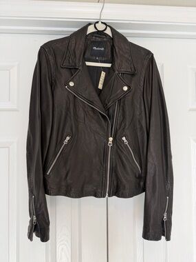 Madewell Black Leather Moto Jacket